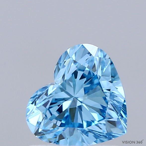 0.96 Ct. Fancy Vivid  Blue Heart Lab Grown Diamond