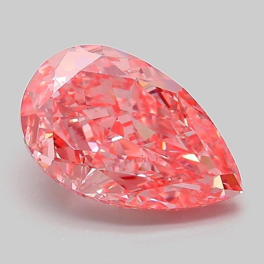 3.01 Ct. Fancy Vivid Pink Pear Lab Grown Diamond