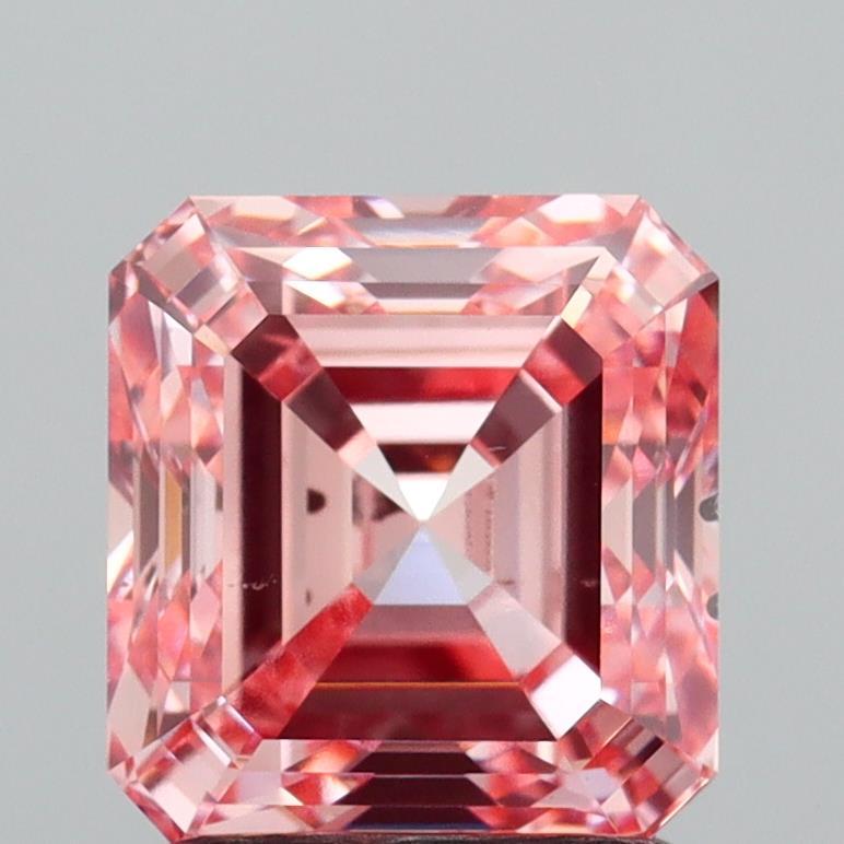 2.01 Ct. Fancy Vivid  Pink Asscher Lab Grown Diamond
