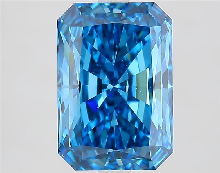 3.67 Ct. Fancy Vivid  Blue Radiant Lab Grown Diamond