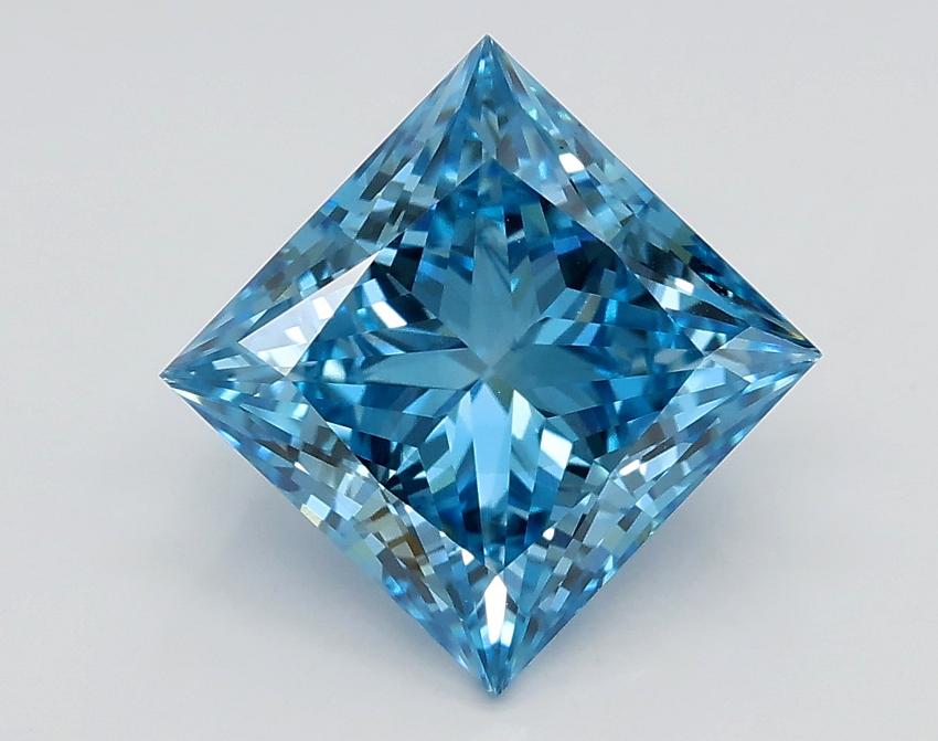 2.22 Ct. Fancy Vivid Blue Princess Lab Grown Diamond