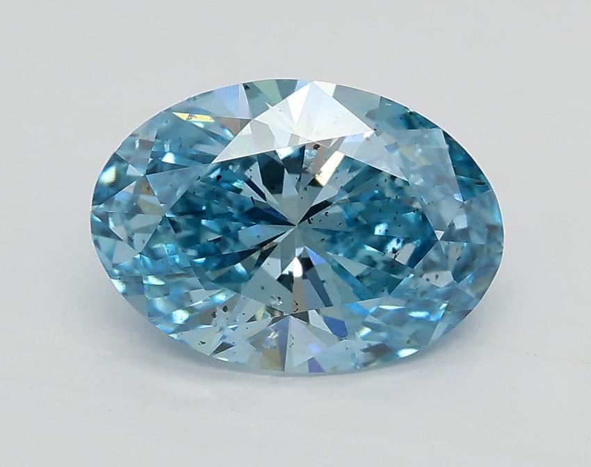 1.71 Ct. Fancy Intense Blue Oval Lab Grown Diamond