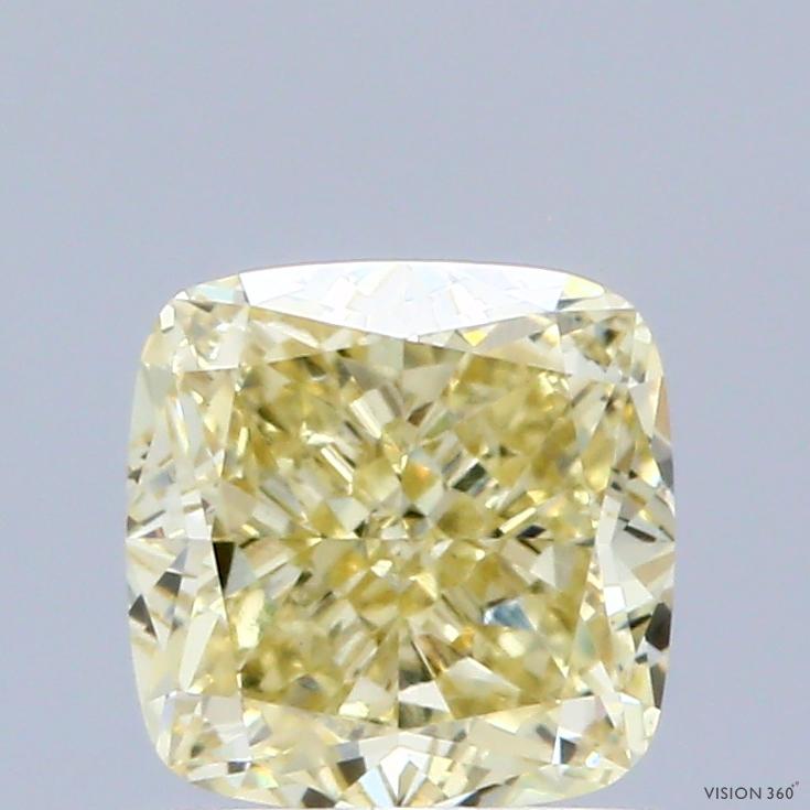 1.22 Ct. Fancy Yellow Cushion Lab Grown Diamond