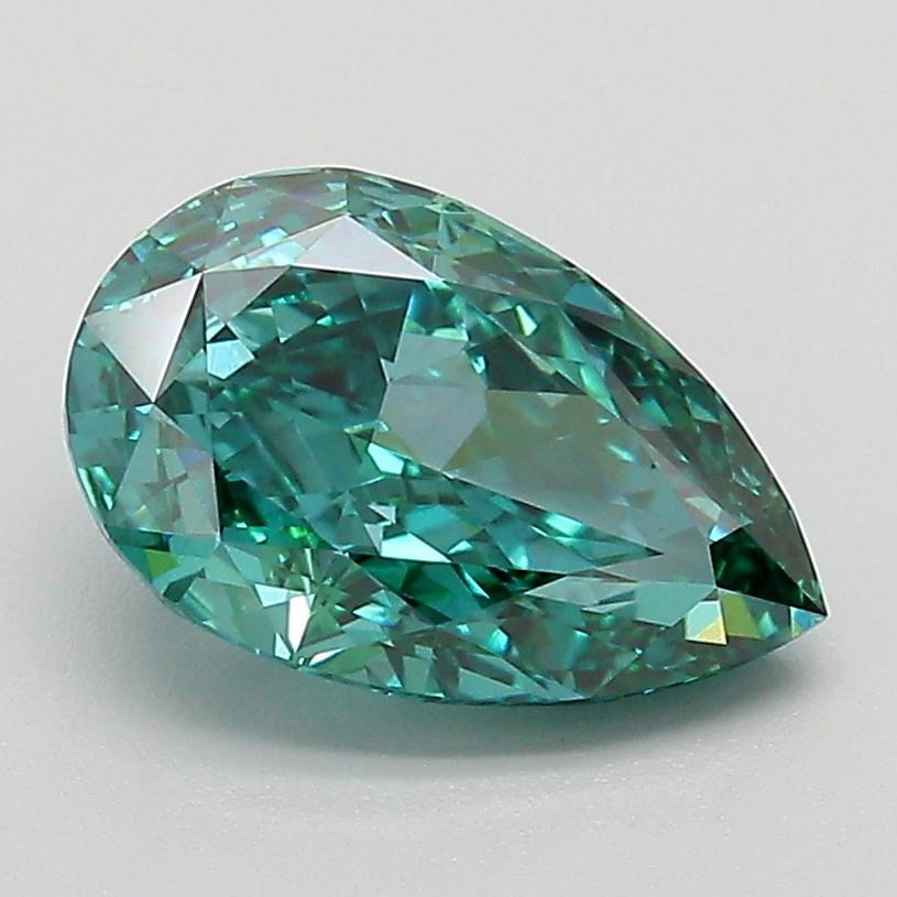2.05 Ct. Fancy Vivid Green Pear Lab Grown Diamond