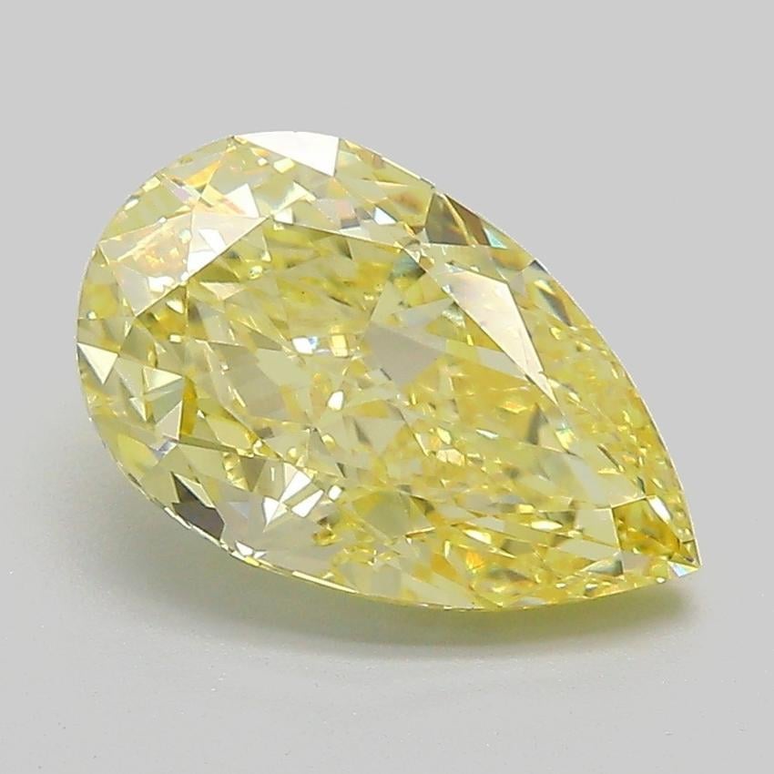 2.56 Ct. Fancy Intense  Yellow Pear Lab Grown Diamond