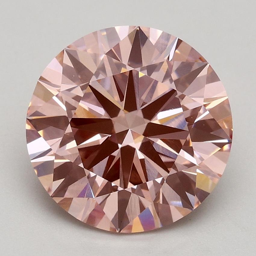2.52 Ct. Fancy Intense Pink Round Lab Grown Diamond