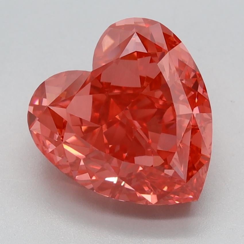3.13 Ct. Fancy Vivid Pink Heart Lab Grown Diamond
