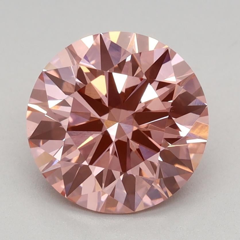 1.55 Ct. Fancy Vivid Pink Round Lab Grown Diamond