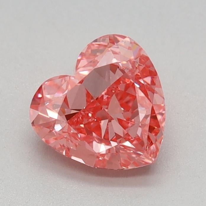 0.74 Ct. Fancy Vivid Pink Heart Lab Grown Diamond
