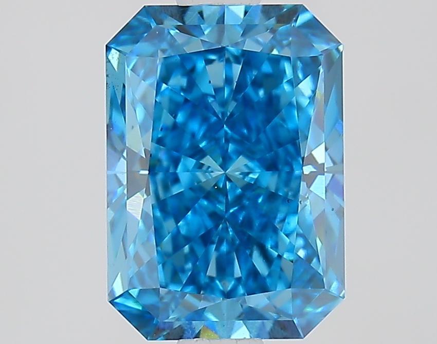 1.62 Ct. Fancy Vivid Blue Radiant Lab Grown Diamond