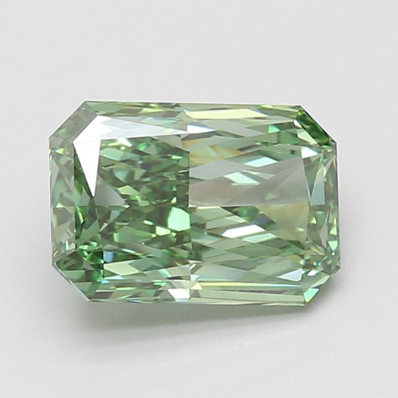 3.07 Ct. Fancy Vivid Green Radiant Lab Grown Diamond