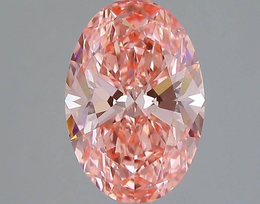 2.10 Ct. Fancy Vivid Pink Oval Lab Grown Diamond