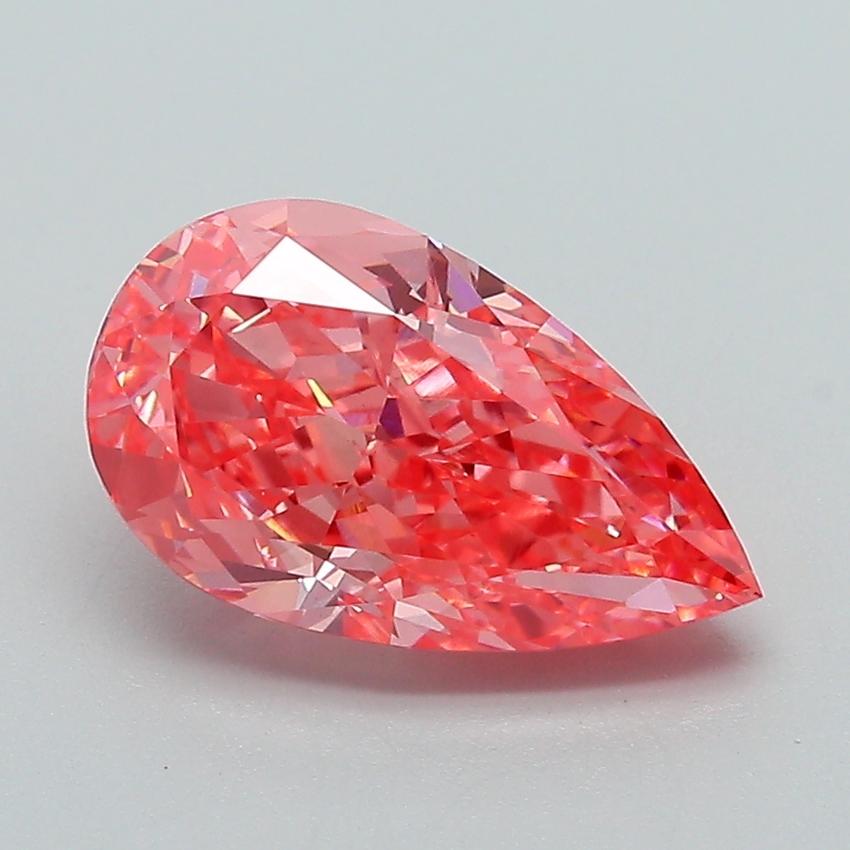 2.33 Ct. Fancy Vivid Pink Pear Lab Grown Diamond