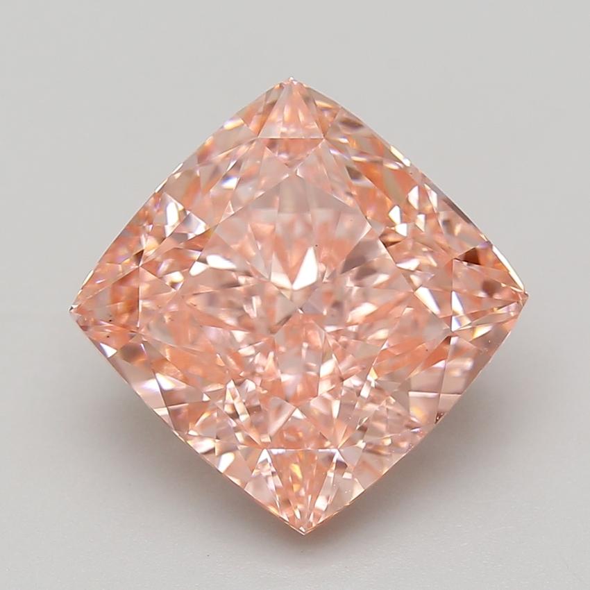 8.07 Ct. Fancy Vivid Pink Cushion Lab Grown Diamond
