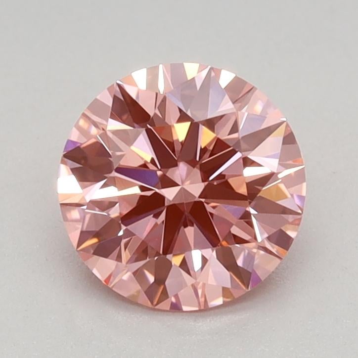 0.78 Ct. Fancy Vivid Pink Round Lab Grown Diamond