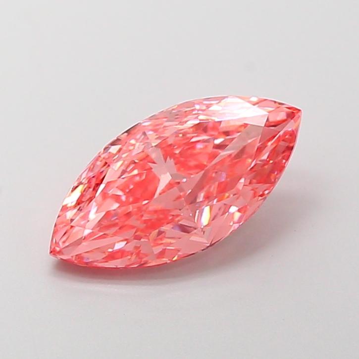 2.78 Ct. Fancy Vivid Pink Marquise Lab Grown Diamond