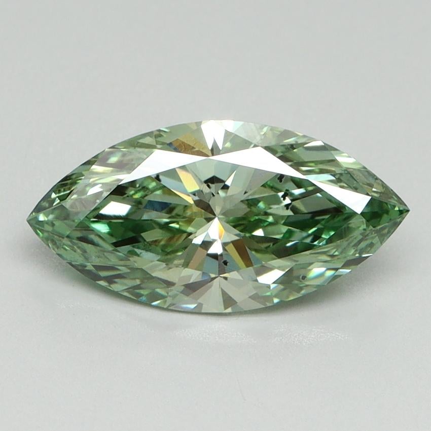 1.62 Ct. Fancy Vivid Green Marquise Lab Grown Diamond