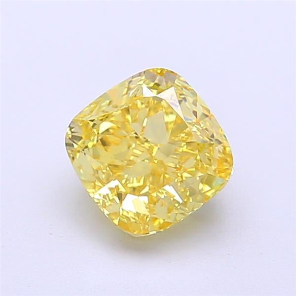 1.25 Ct. Fancy Intense Yellow Cushion Lab Grown Diamond