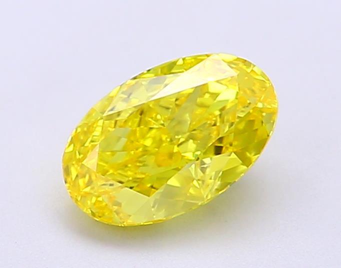 1.12 Ct. Fancy Vivid Yellow Oval Lab Grown Diamond