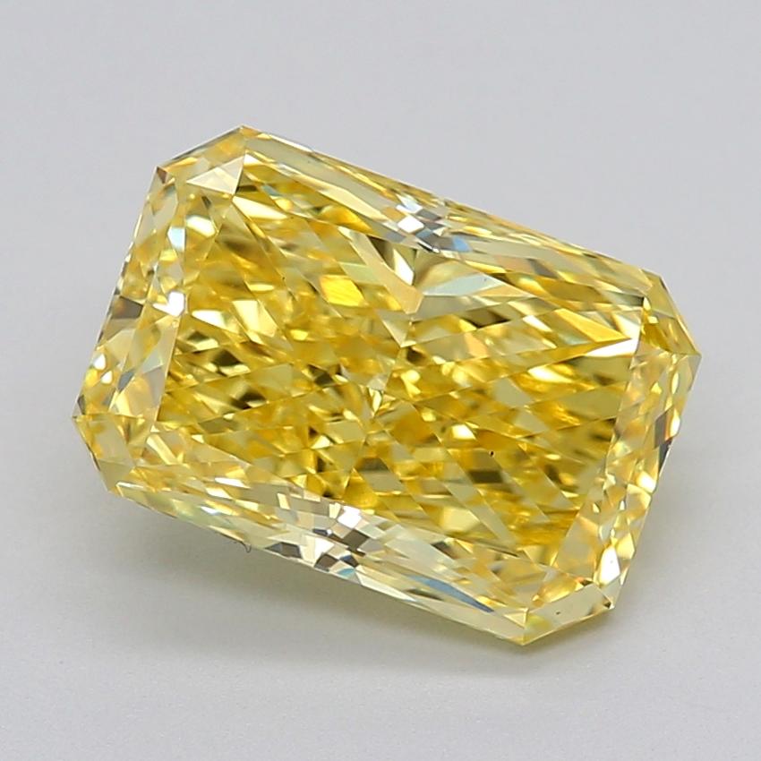 5.04 Ct. Fancy Vivid Yellow Radiant Lab Grown Diamond