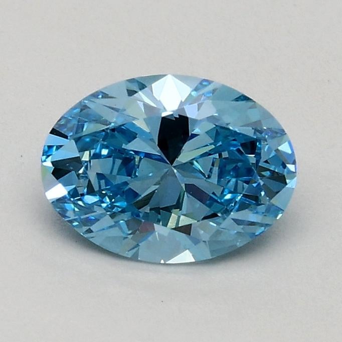 0.52 Ct. Fancy Vivid Blue Oval Lab Grown Diamond