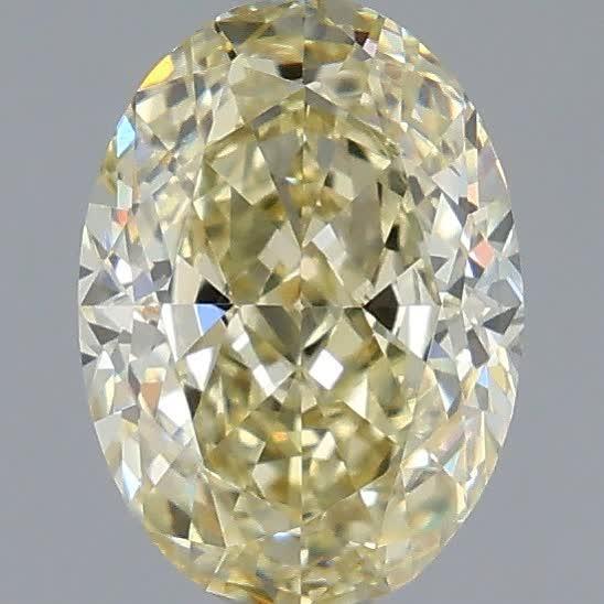 1.54 Ct. Fancy Light Yellow Oval Lab Grown Diamond