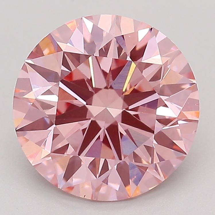 3.01 Ct. Fancy Intense Pink Round Lab Grown Diamond