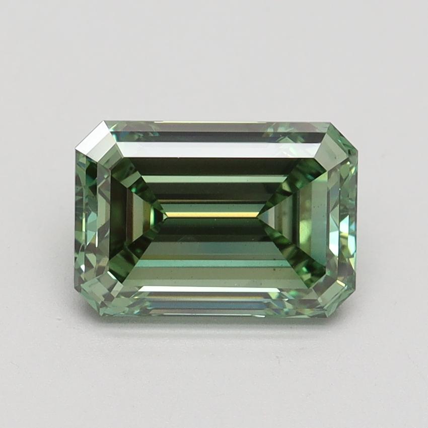 2.02 Ct. Fancy Vivid Green Emerald Lab Grown Diamond