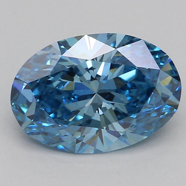 1.07 Ct. Fancy Vivid Blue Oval Lab Grown Diamond