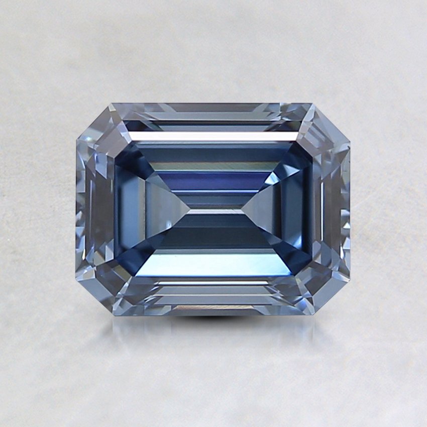 0.96 Ct. Lab Grown Fancy Blue Emerald Cut Diamond