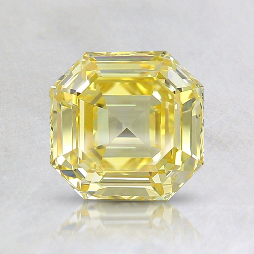 1.04 Ct. Fancy Vivid Yellow Asscher Lab Grown Diamond