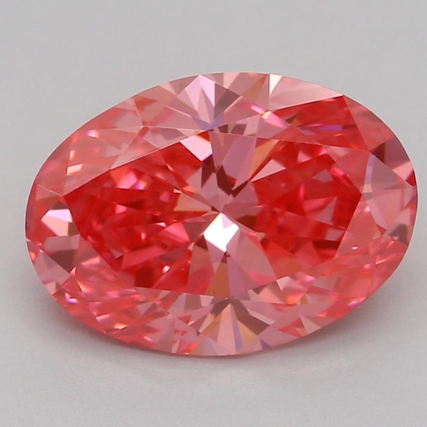 1.58 Ct. Fancy Vivid Pink Oval Lab Grown Diamond