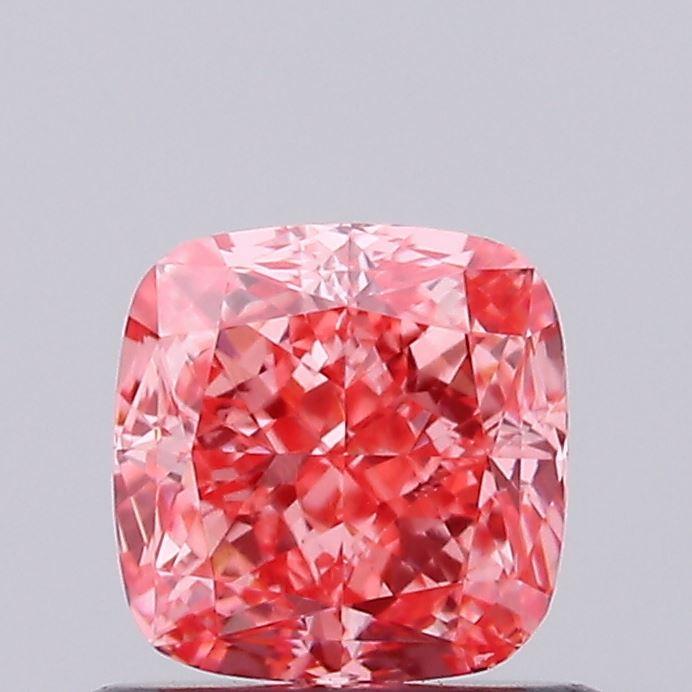 0.77 Ct. Fancy Vivid Pink Cushion Lab Grown Diamond