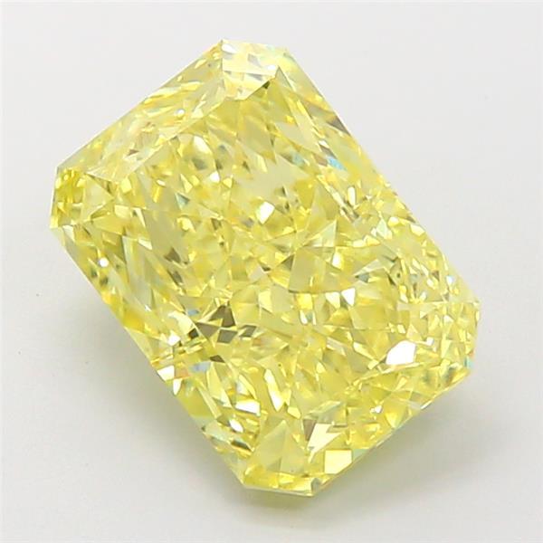 3.67 Ct. Fancy Vivid Yellow Radiant Lab Grown Diamond