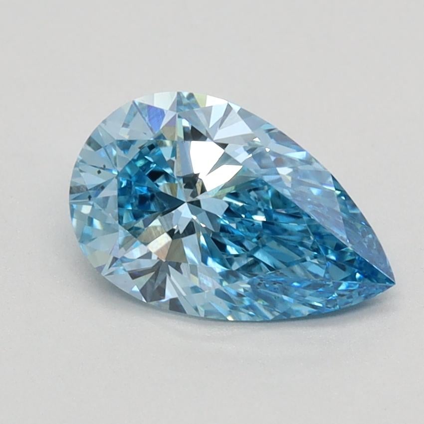 1.07 Ct. Fancy Vivid Blue Pear Lab Grown Diamond