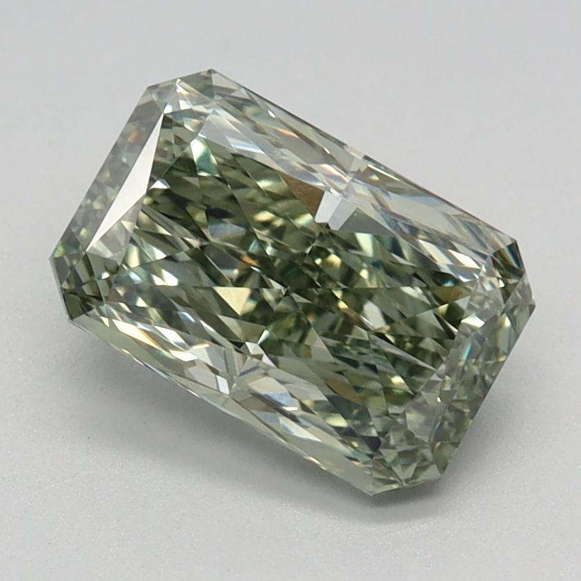 1.51 Ct. Fancy Vivid Green Radiant Lab Grown Diamond