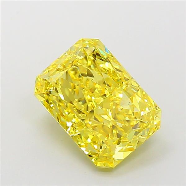 4.57 Ct. Fancy Vivid Yellow Radiant Lab Grown Diamond