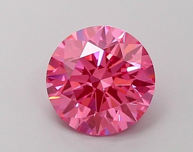 1.33 Ct. Fancy Vivid Pink Round Lab Grown Diamond
