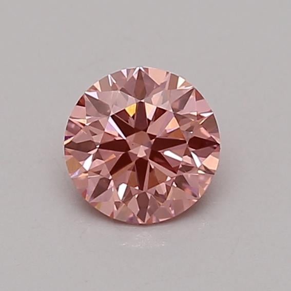 0.41 Ct. Fancy Vivid Pink Round Lab Grown Diamond