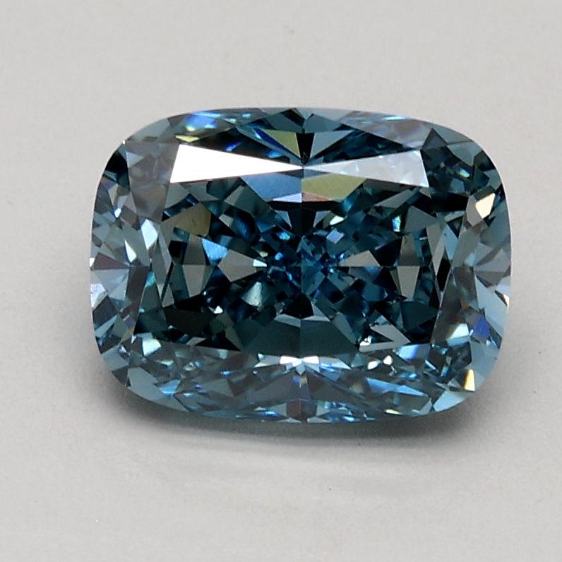 1.09 Ct. Fancy Deep Blue Cushion Lab Grown Diamond