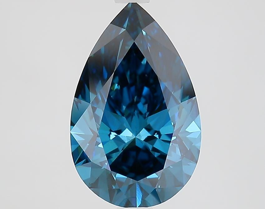3.05 Ct. Fancy Vivid Blue Pear Lab Grown Diamond