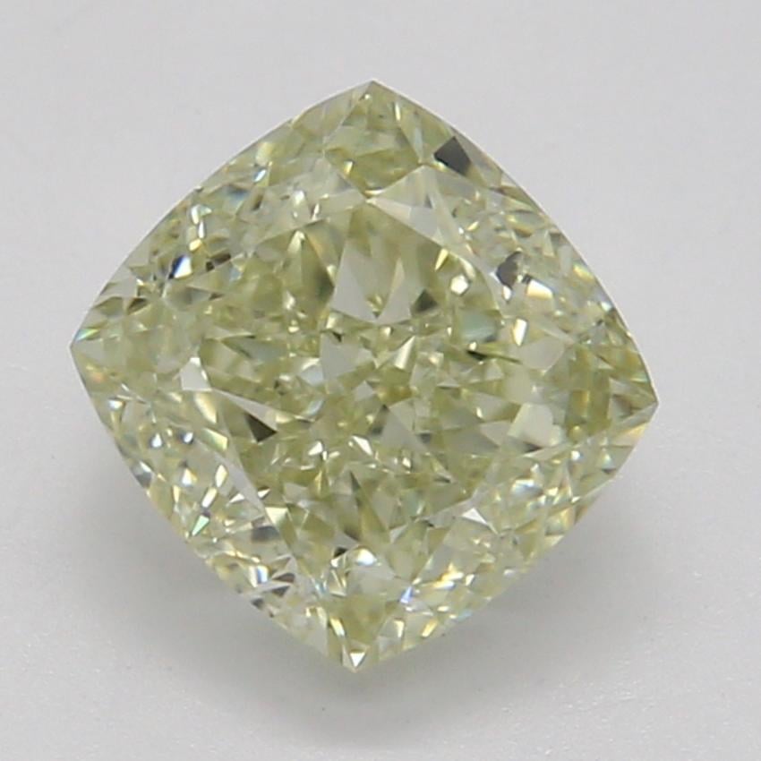 0.73 Ct. Fancy Light Brownish Greenish Yellow Cushion Diamond