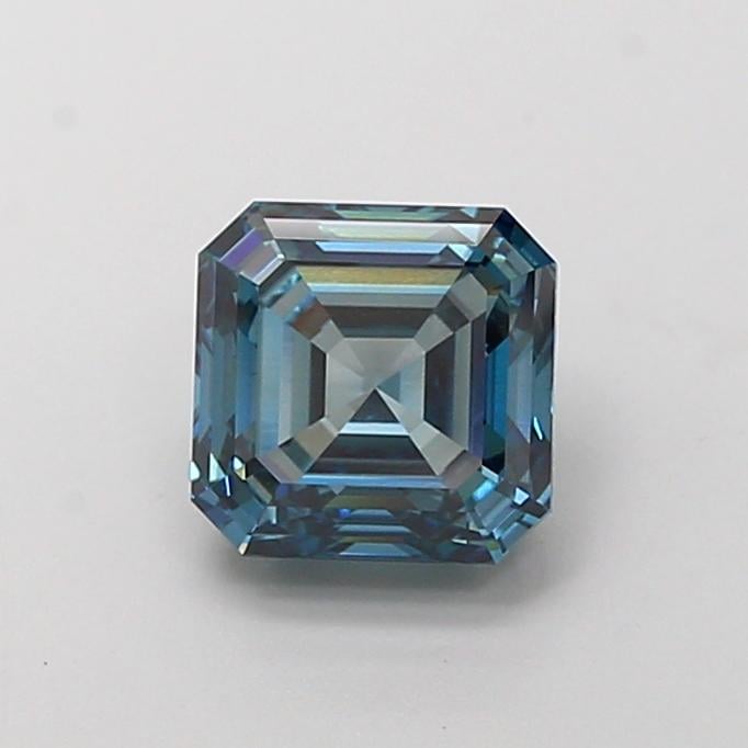 1.91 Ct. Fancy Vivid Blue Asscher Lab Grown Diamond