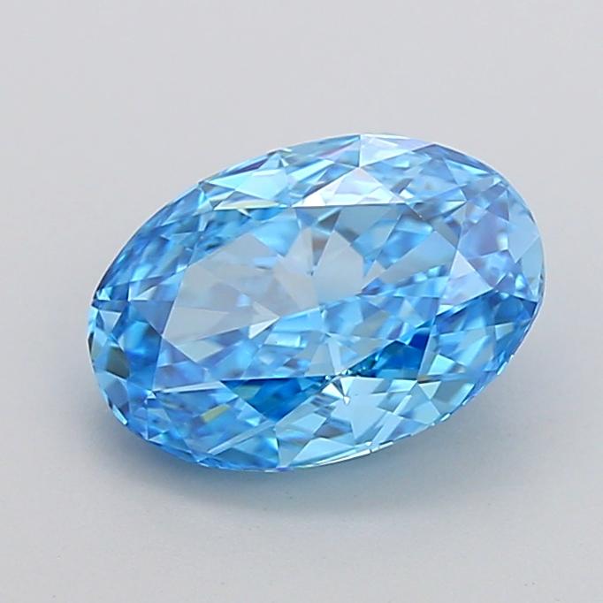 2.17 Ct. Fancy Vivid None Blue Oval Lab Grown Diamond