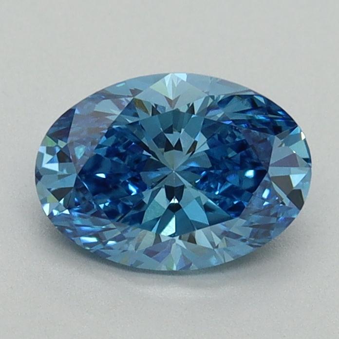 1.01 Ct. Fancy Vivid Blue Oval Lab Grown Diamond