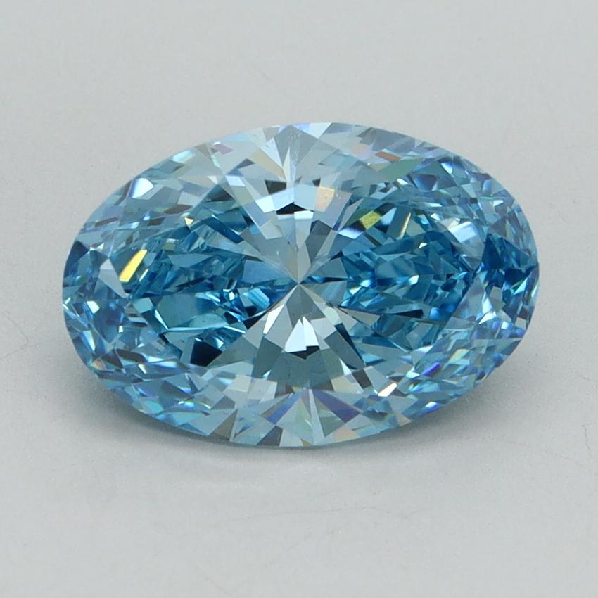 2.19 Ct. Fancy Vivid Blue Oval Lab Grown Diamond