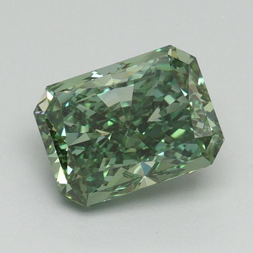 1.68 Ct. Fancy Vivid Green Radiant Lab Grown Diamond