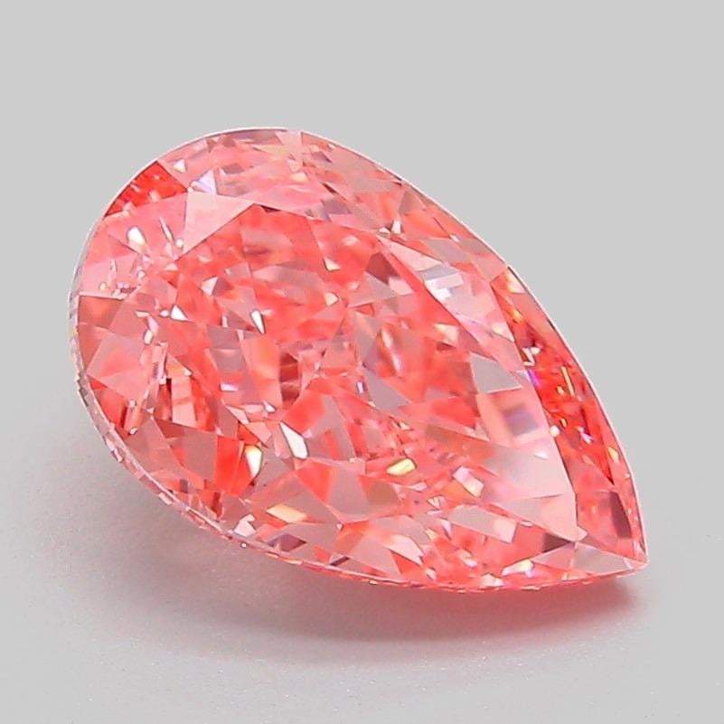 2.10 Ct. Fancy Vivid Pink Pear Lab Grown Diamond
