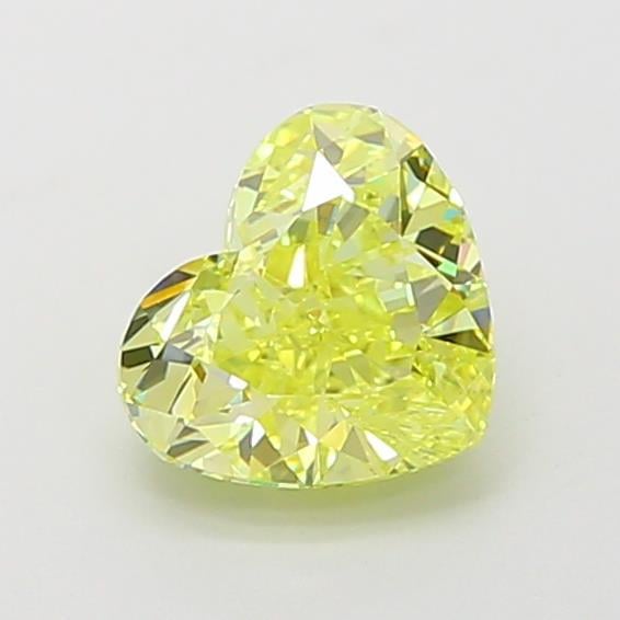 1.32 Ct. Fancy Intense Yellow Heart Lab Grown Diamond
