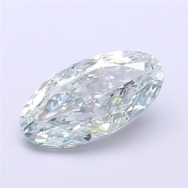 1.46 Ct. Fancy Light Bluish Green Oval Lab Grown Diamond